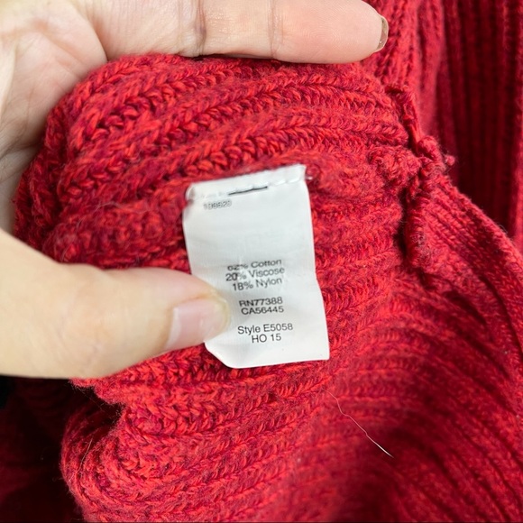 Madewell red hexcome textured cotton blend sweater size XS - Picture 5 of 8